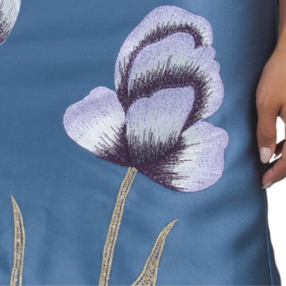 RENE BY RENE RUIZ Strapless Floral Applique Mermaid Gown - Picture 3 of 3